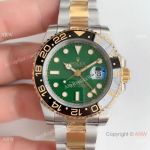 (EW) Replica Rolex 2 Tone GMT-Master II 2836 Watch Black Ceramic Bezel